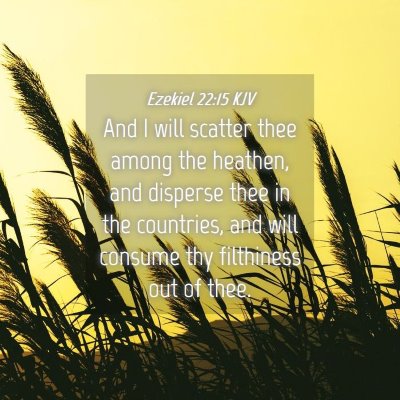 Picture 04 - Ezekiel 22:15 KJV - And I will scatter thee among the heathen, and - Bible Verse Picture