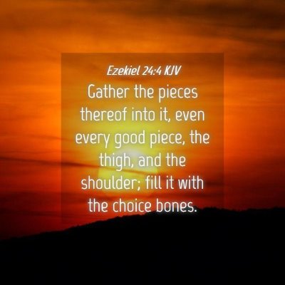 Picture 04 - Ezekiel 24:4 KJV - Gather the pieces thereof into it, even every - Bible Verse Picture