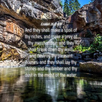 Picture 04 - Ezekiel 26:12 KJV - And they shall make a spoil of thy riches, and - Bible Verse Picture