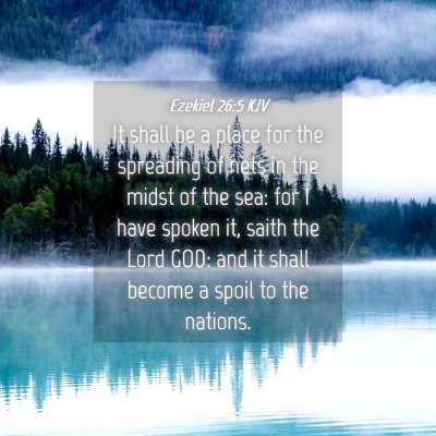 Picture 04 - Ezekiel 26:5 KJV - It shall be a place for the spreading of nets in - Bible Verse Picture
