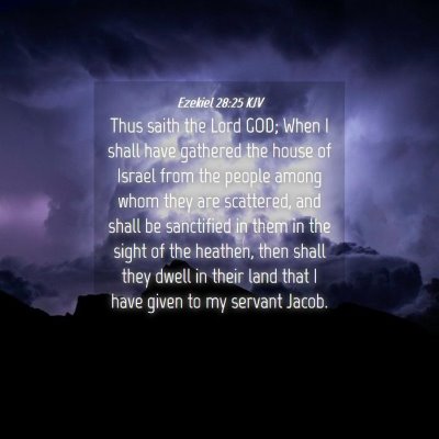 Picture 04 - Ezekiel 28:25 KJV - Thus saith the Lord GOD; When I shall have - Bible Verse Picture