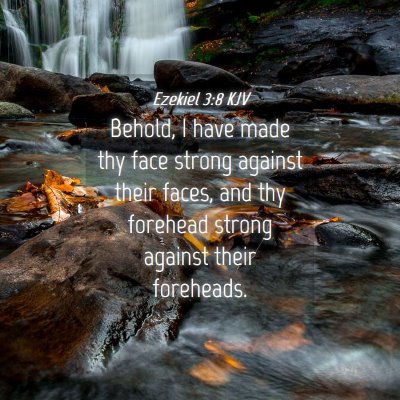 Picture 04 - Ezekiel 3:8 KJV - Behold, I have made thy face strong against their - Bible Verse Picture