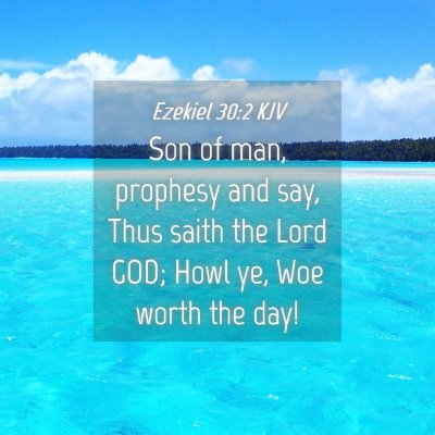 Picture 04 - Ezekiel 30:2 KJV - Son of man, prophesy and say, Thus saith the Lord - Bible Verse Picture