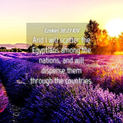 Picture 04 - Ezekiel 30:23 KJV - And I will scatter the Egyptians among the - Bible Verse Picture