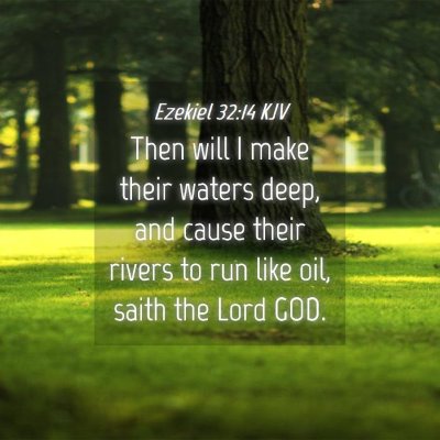 Picture 04 - Ezekiel 32:14 KJV - Then will I make their waters deep, and cause - Bible Verse Picture
