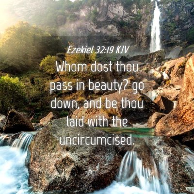 Picture 04 - Ezekiel 32:19 KJV - Whom dost thou pass in beauty? go down, and be - Bible Verse Picture