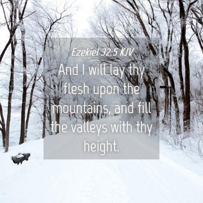 Picture 04 - Ezekiel 32:5 KJV - And I will lay thy flesh upon the mountains, and - Bible Verse Picture