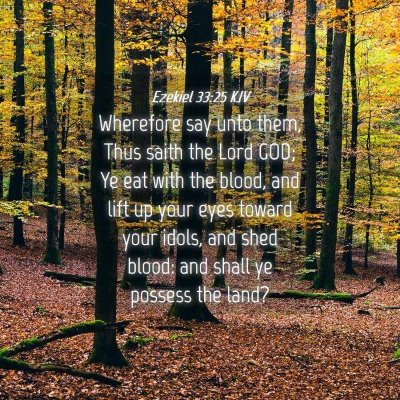 Picture 04 - Ezekiel 33:25 KJV - Wherefore say unto them, Thus saith the Lord GOD; - Bible Verse Picture
