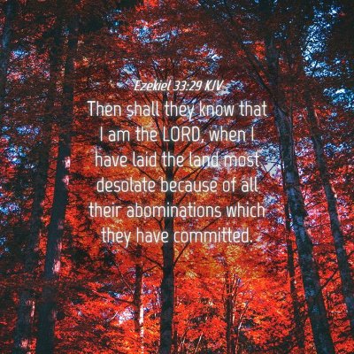 Picture 04 - Ezekiel 33:29 KJV - Then shall they know that I am the LORD, when I - Bible Verse Picture