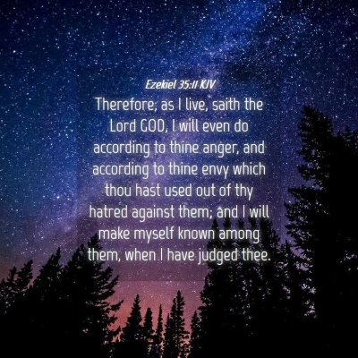 Picture 04 - Ezekiel 35:11 KJV - Therefore, as I live, saith the Lord GOD, I will - Bible Verse Picture