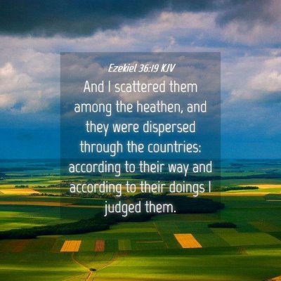 Picture 04 - Ezekiel 36:19 KJV - And I scattered them among the heathen, and they - Bible Verse Picture