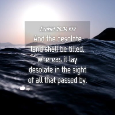 Picture 04 - Ezekiel 36:34 KJV - And the desolate land shall be tilled, whereas it - Bible Verse Picture