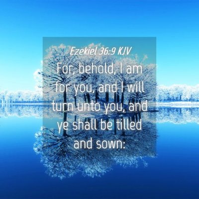 Picture 04 - Ezekiel 36:9 KJV - For, behold, I am for you, and I will turn unto - Bible Verse Picture