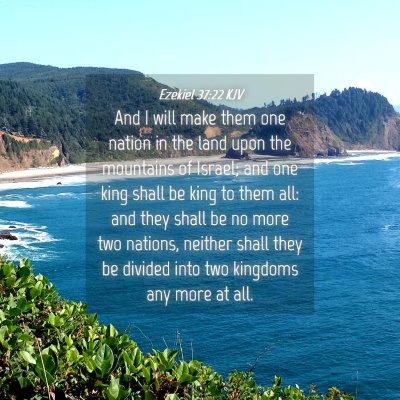 Picture 04 - Ezekiel 37:22 KJV - And I will make them one nation in the land upon - Bible Verse Picture