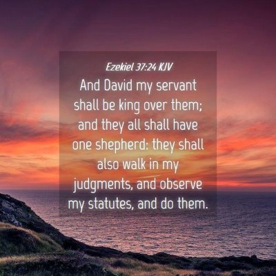 Picture 04 - Ezekiel 37:24 KJV - And David my servant shall be king over them; and - Bible Verse Picture