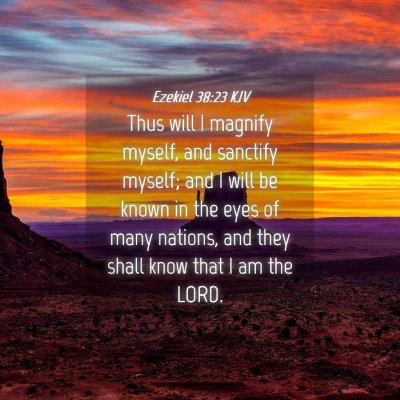 Picture 04 - Ezekiel 38:23 KJV - Thus will I magnify myself, and sanctify myself; - Bible Verse Picture