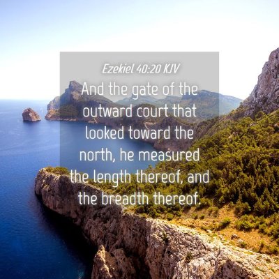 Picture 04 - Ezekiel 40:20 KJV - And the gate of the outward court that looked - Bible Verse Picture