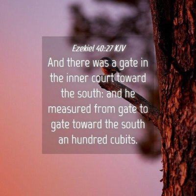 Picture 04 - Ezekiel 40:27 KJV - And there was a gate in the inner court toward - Bible Verse Picture