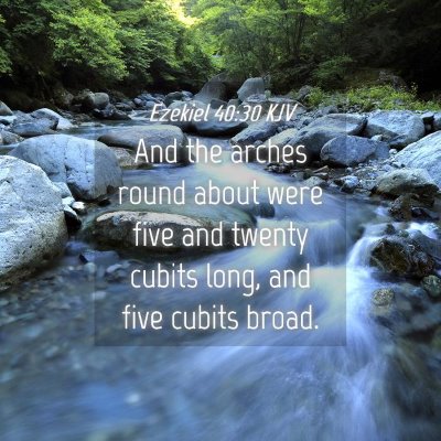Picture 04 - Ezekiel 40:30 KJV - And the arches round about were five and twenty - Bible Verse Picture