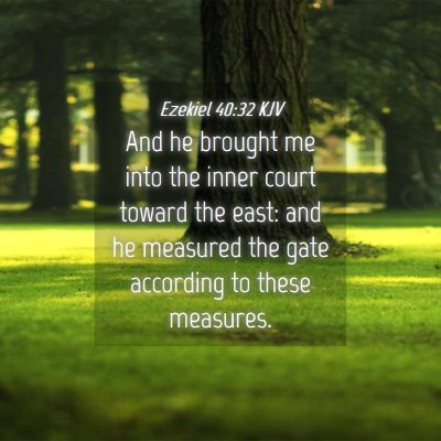 Picture 04 - Ezekiel 40:32 KJV - And he brought me into the inner court toward the - Bible Verse Picture
