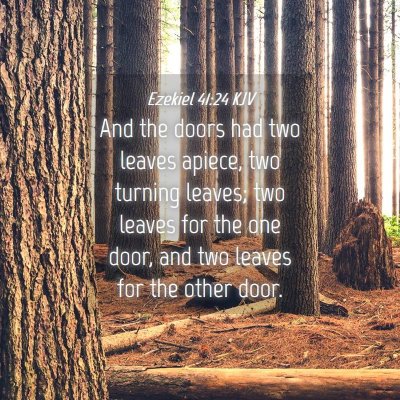 Picture 04 - Ezekiel 41:24 KJV - And the doors had two leaves apiece, two turning - Bible Verse Picture
