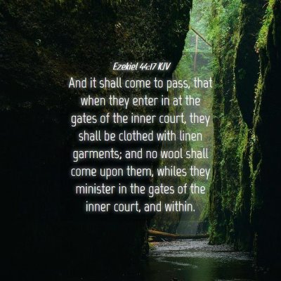 Picture 04 - Ezekiel 44:17 KJV - And it shall come to pass, that when they enter - Bible Verse Picture