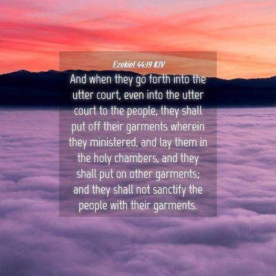 Picture 04 - Ezekiel 44:19 KJV - And when they go forth into the utter court, even - Bible Verse Picture
