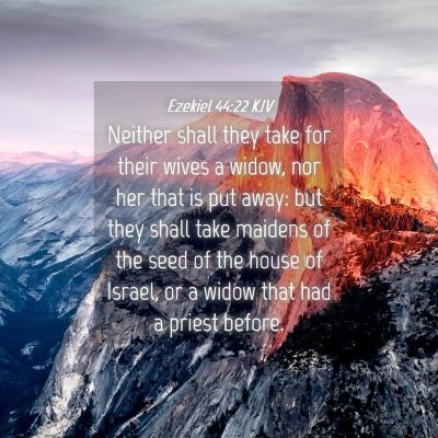 Picture 04 - Ezekiel 44:22 KJV - Neither shall they take for their wives a widow, - Bible Verse Picture