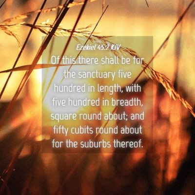 Picture 04 - Ezekiel 45:2 KJV - Of this there shall be for the sanctuary five - Bible Verse Picture