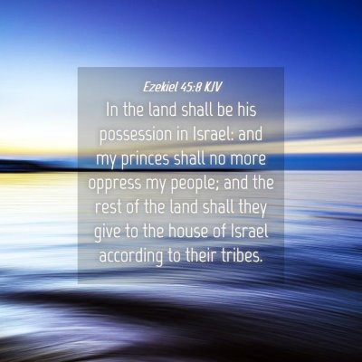 Picture 04 - Ezekiel 45:8 KJV - In the land shall be his possession in Israel: - Bible Verse Picture