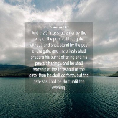 Picture 04 - Ezekiel 46:2 KJV - And the prince shall enter by the way of the - Bible Verse Picture