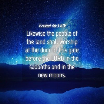 Picture 04 - Ezekiel 46:3 KJV - Likewise the people of the land shall worship at - Bible Verse Picture