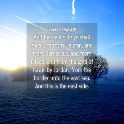 Picture 04 - Ezekiel 47:18 KJV - And the east side ye shall measure from Hauran, - Bible Verse Picture