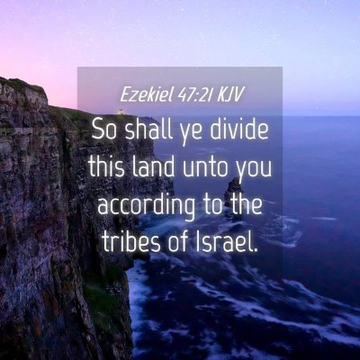 Picture 04 - Ezekiel 47:21 KJV - So shall ye divide this land unto you according - Bible Verse Picture