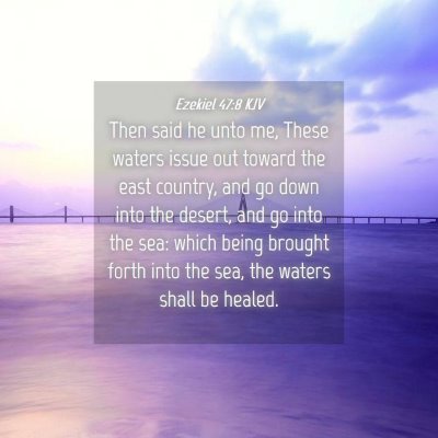 Picture 04 - Ezekiel 47:8 KJV - Then said he unto me, These waters issue out - Bible Verse Picture