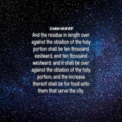 Picture 04 - Ezekiel 48:18 KJV - And the residue in length over against the - Bible Verse Picture