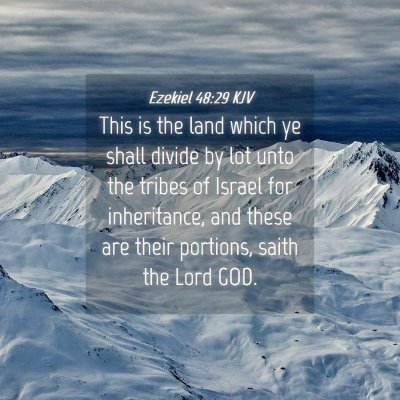 Picture 04 - Ezekiel 48:29 KJV - This is the land which ye shall divide by lot - Bible Verse Picture