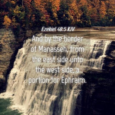 Picture 04 - Ezekiel 48:5 KJV - And by the border of Manasseh, from the east side - Bible Verse Picture