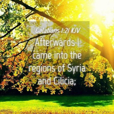 Picture 04 - Galatians 1:21 KJV - Afterwards I came into the regions of Syria and - Bible Verse Picture