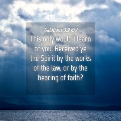 Picture 04 - Galatians 3:2 KJV - This only would I learn of you, Received ye the - Bible Verse Picture
