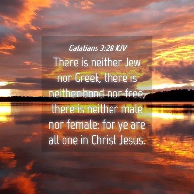 Picture 04 - Galatians 3:28 KJV - There is neither Jew nor Greek, there is neither - Bible Verse Picture