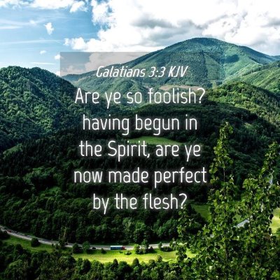 Picture 04 - Galatians 3:3 KJV - Are ye so foolish? having begun in the Spirit, - Bible Verse Picture