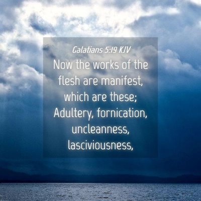 Picture 04 - Galatians 5:19 KJV - Now the works of the flesh are manifest, which - Bible Verse Picture
