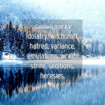 Picture 04 - Galatians 5:20 KJV - Idolatry, witchcraft, hatred, variance, - Bible Verse Picture