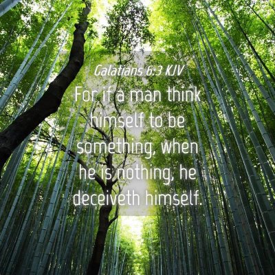 Picture 04 - Galatians 6:3 KJV - For if a man think himself to be something, when - Bible Verse Picture