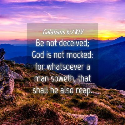 Picture 04 - Galatians 6:7 KJV - Be not deceived; God is not mocked: for - Bible Verse Picture