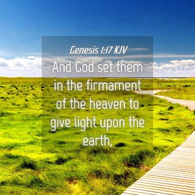Picture 04 - Genesis 1:17 KJV - And God set them in the firmament of the heaven - Bible Verse Picture