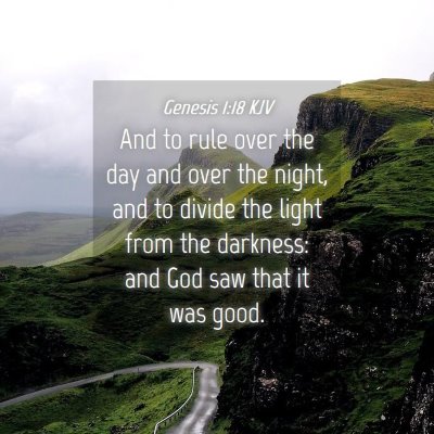 Picture 04 - Genesis 1:18 KJV - And to rule over the day and over the night, and - Bible Verse Picture