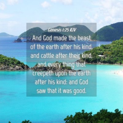 Picture 04 - Genesis 1:25 KJV - And God made the beast of the earth after his - Bible Verse Picture