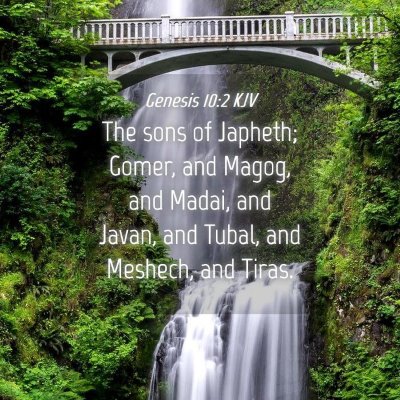 Picture 04 - Genesis 10:2 KJV - The sons of Japheth; Gomer, and Magog, and Madai, - Bible Verse Picture